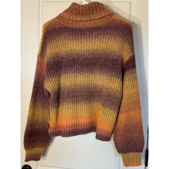 Old Navy Ombre Shaker Stitch Knit Pullover Turtleneck Sweater S - Picture 2 of 5